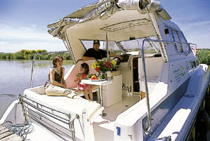 Aussenterrasse Hausboot Capri