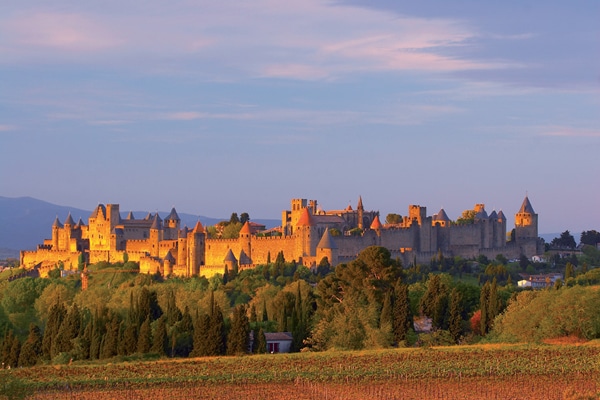 Carcassonne in Südfrankreich - Abendstimmung