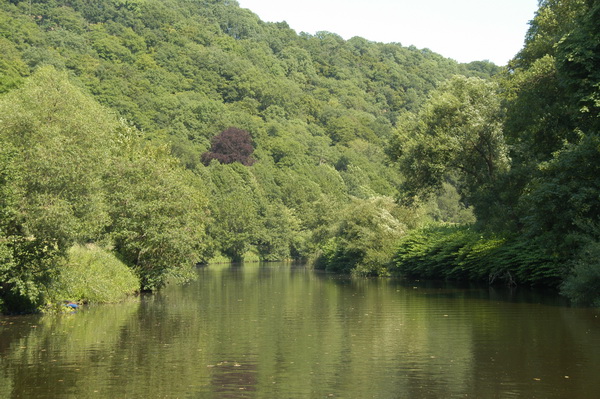 Naturlandschaft Fluss Lahn in Deutschland