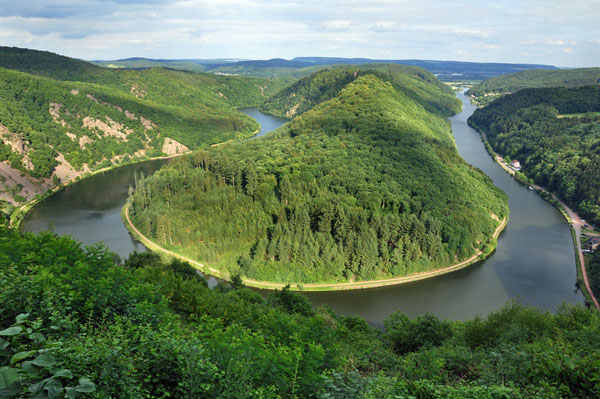 Saarschleife bei Orscholz auf Hausboot Tour