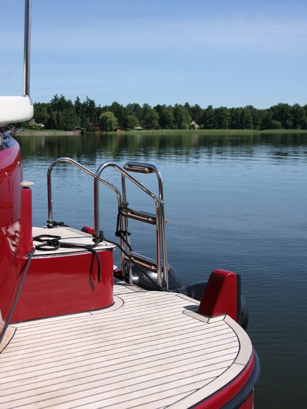 Badeleiter auf Riverboat