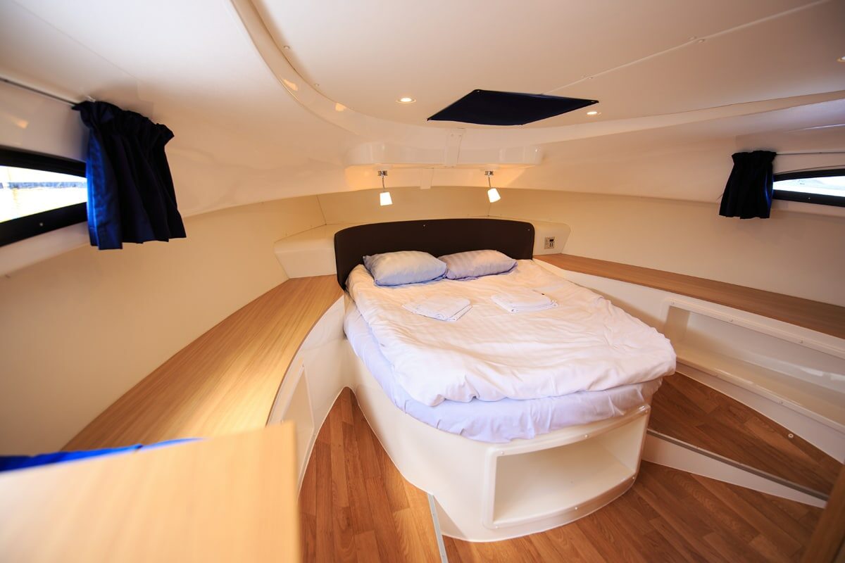 Bugkabine Hausboot Mystique