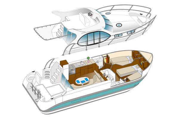 Plan Hausboot Estivale Quattro