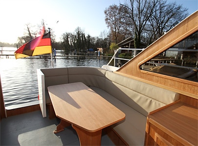 Sitzecke Außendeck Motoryacht Passion 10.00