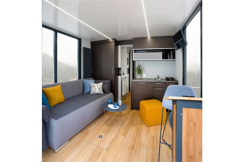Wohnraum Bungalowboot Campi 300