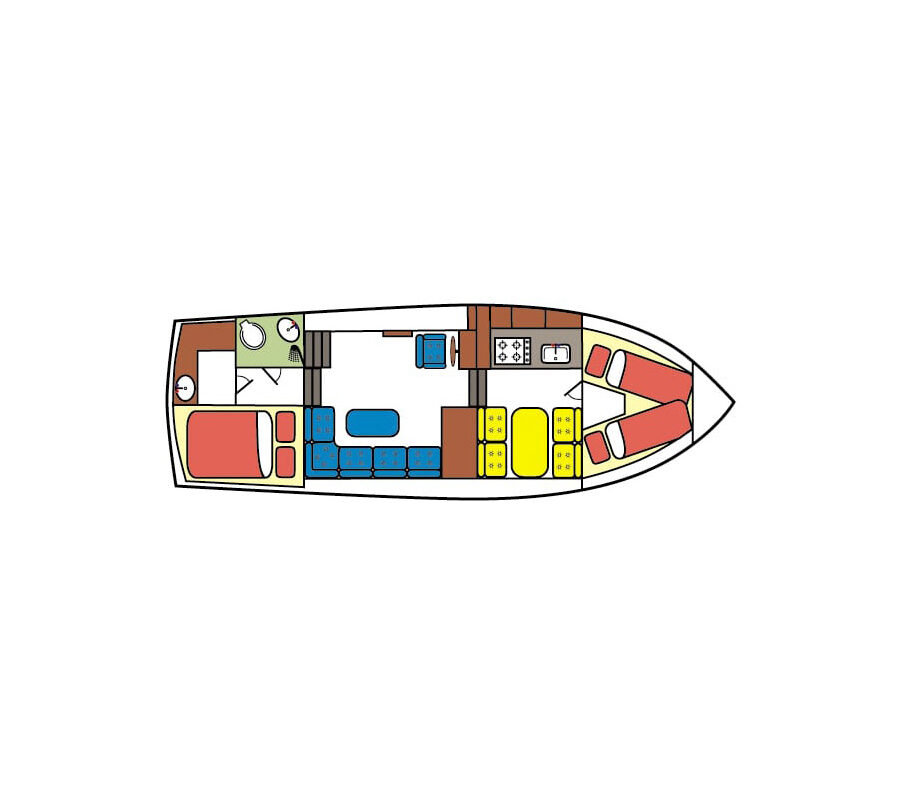 Grundriss Aquanaut 1000 - 2 Kabinen