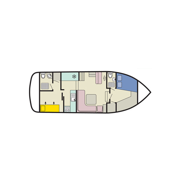 Grundriss Hausboot Corvette B