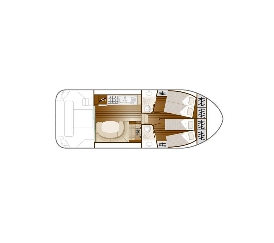 Grundriss Estivale Quattro Hausboot