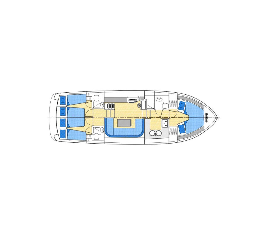 Grundriss Hausboot Europa 500