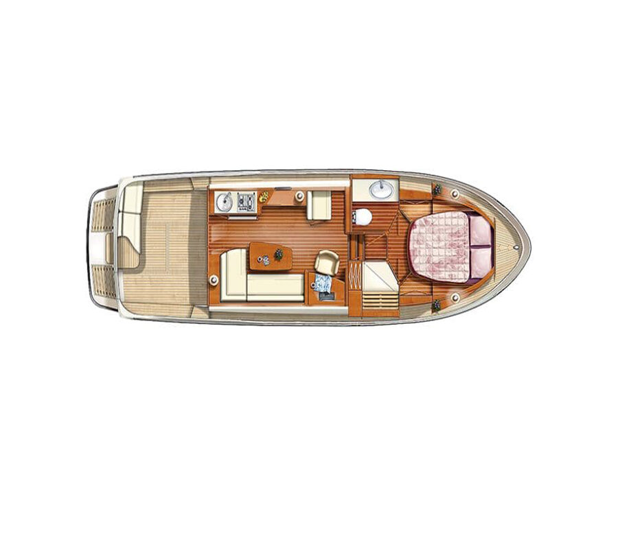 Grundriss Linssen Yacht 34.9. Balu