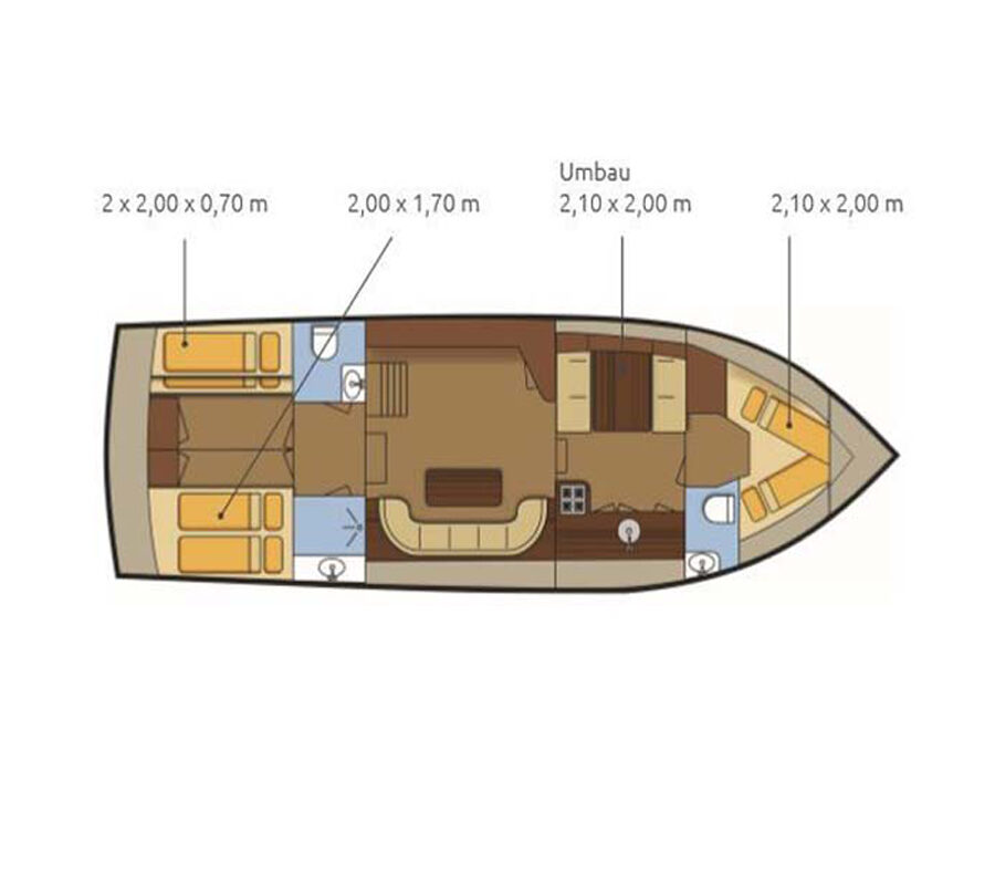 Grundriss Vacance Dolce Vita 3 - 3 Kabinen