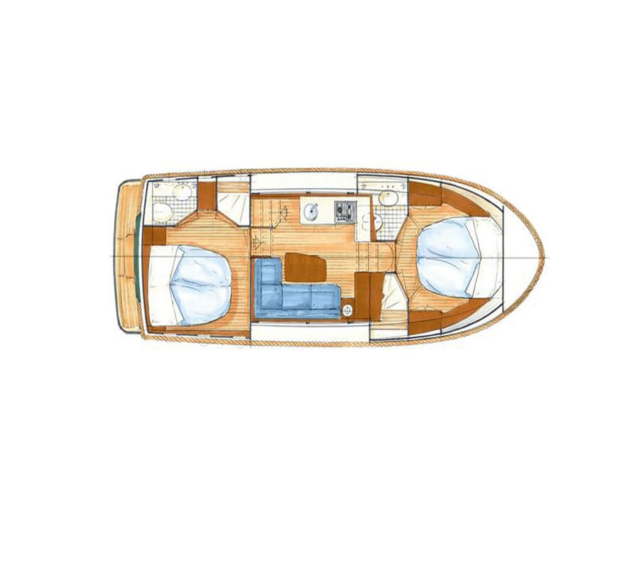 Grundriss Linssen Yacht Paula
