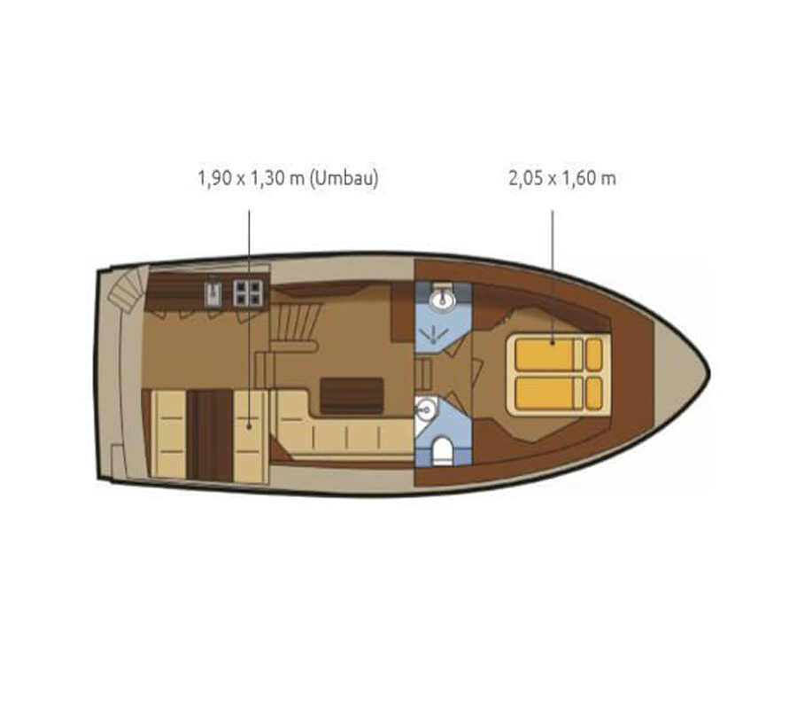 Grundriss Gruno 33 - 1 Kabine