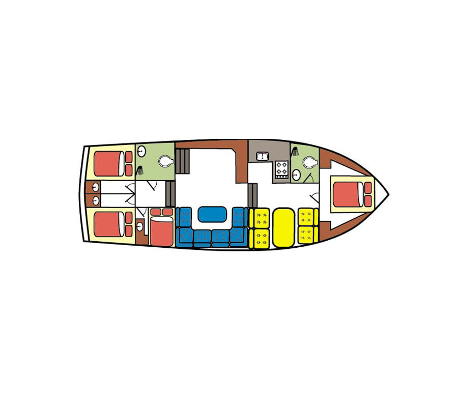 Grundriss Motoryacht BWS 1500 Mirthe