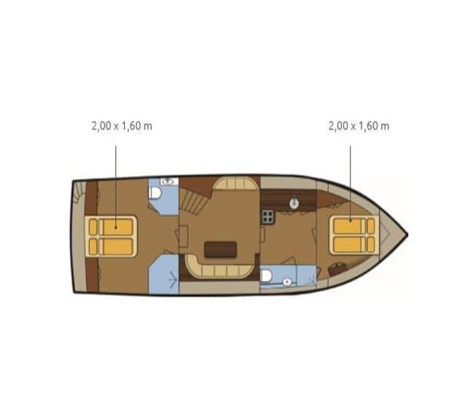 Grundriss Gruno 37 - 2 Kabinen