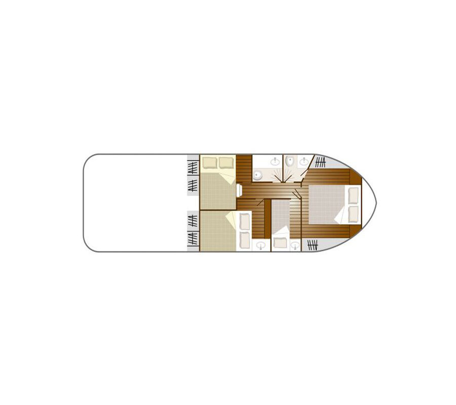 Grundriss Hausboot Sedan 1160
