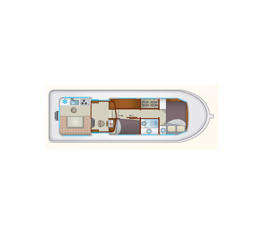 Grundriss Penichette 1106 Boot