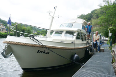 Motoryacht Inka an der Lahn