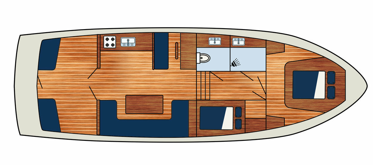 Hausboot-Neptunus-Grundriss