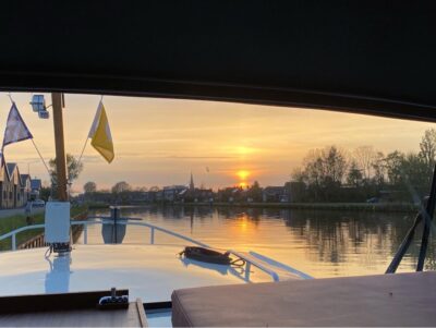 Sonnenuntergang an Bord