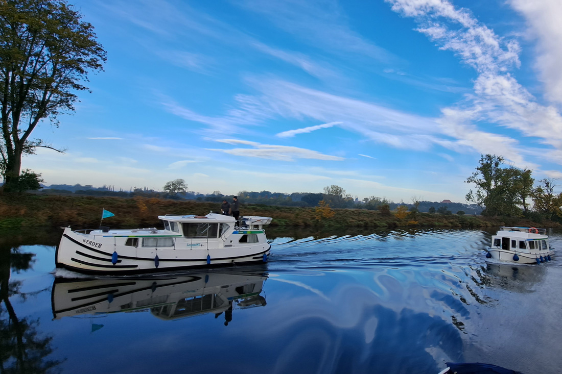 Unterwegs auf der Saale Hausboote Penichette