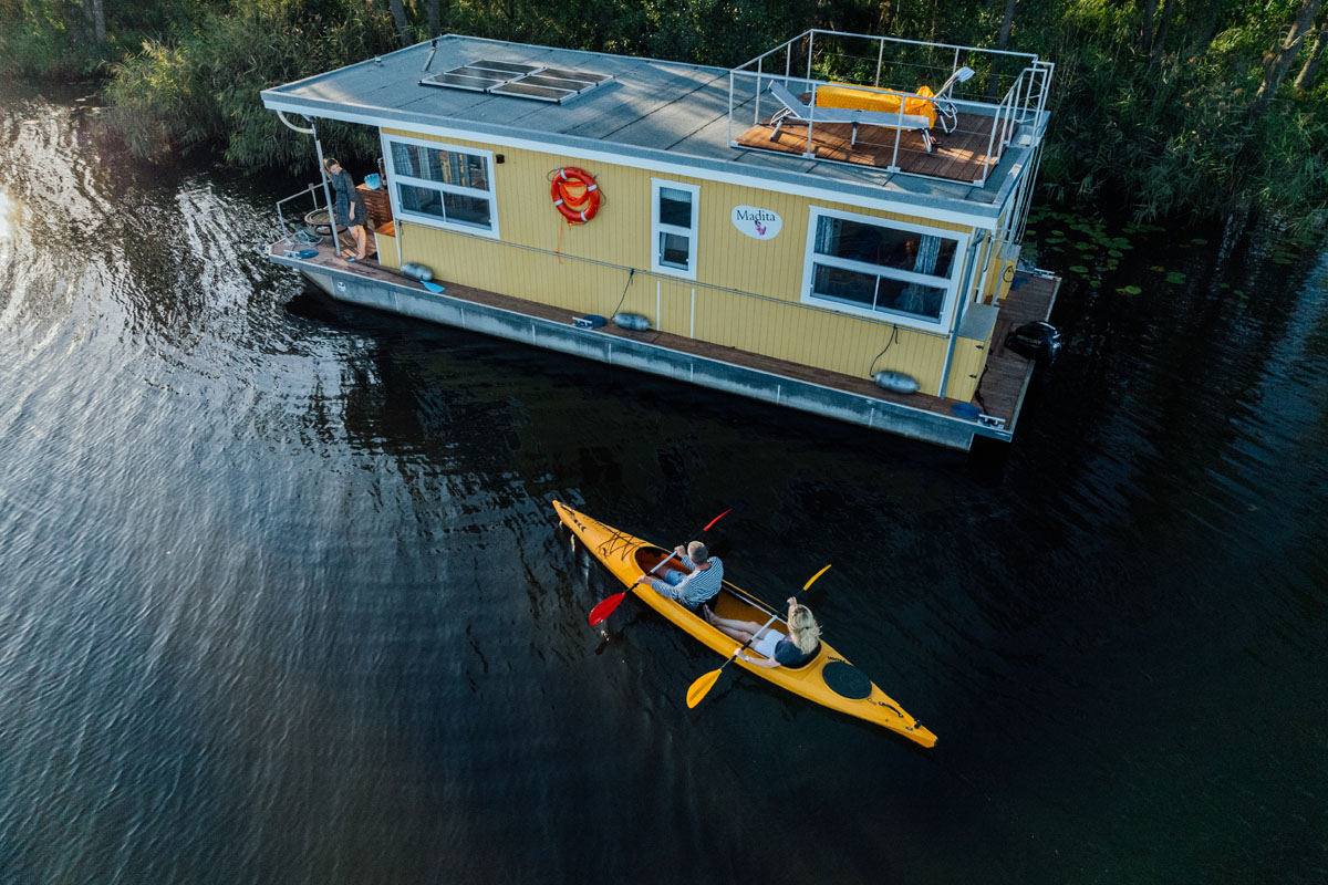 Abenteuer Peene Hausboot und Kanu
