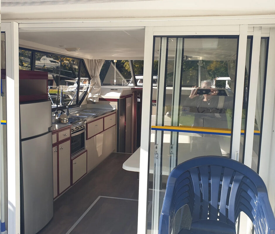 Ansicht von Terrasse zum Salon