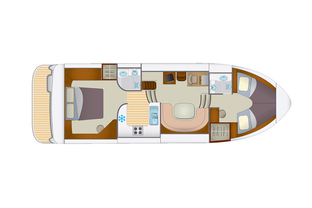 Grundriss Cruiser Premium XL 4 - 2 Kabinen