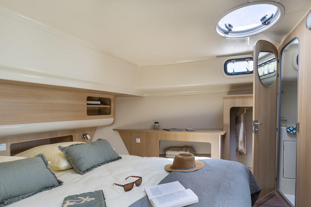 Bugkabine Doppelbett